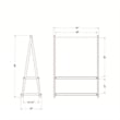 South Shore Sweedi Wooden Clothes Rack with Storage Shelves for Kids  Natural