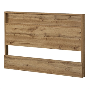 South Shore Musano Headboard with Storage Shelf Full/Queen Nordik Oak