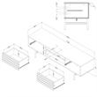 South Shore Mezzy TV Stand with Drawers 75
