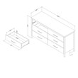 South Shore Munich 6-Drawer Dresser  White and Soft Elm