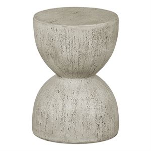 South Shore Amalfi Hourglass Outdoor Side Table  Cream