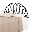 South Shore Hoya Rattan Wall-Mounted Headboard Flower Petals Full/Queen Black