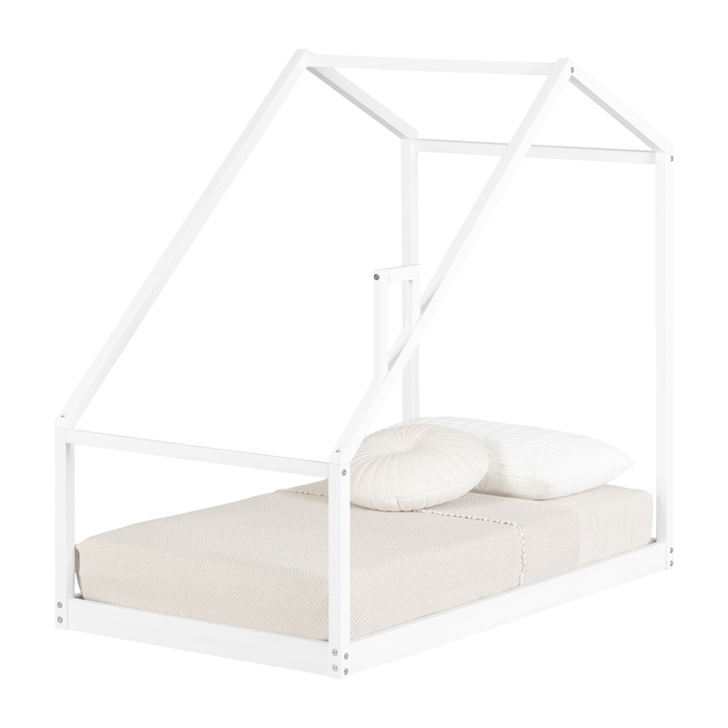 South Shore Sweedi House Bed with Chimney Toddler White