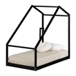 South Shore Sweedi House Bed with Chimney Toddler Black