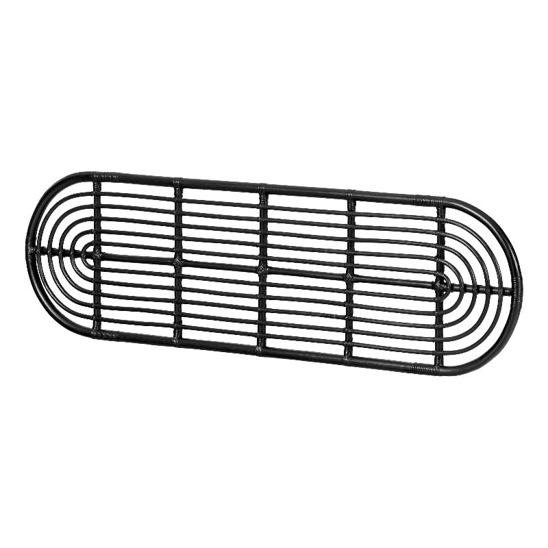 South Shore Hoya Rattan Wall-Mounted Headboard Retro Full/Queen Black