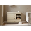 South Shore Little Smileys Changing Table with Station Wide Bleached Oak
