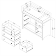 South Shore Little Smileys Changing Table with Station Wide Bleached Oak