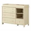 South Shore Little Smileys Changing Table with Station Wide Bleached Oak