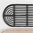 South Shore Hoya Wooden Bed and Rattan Wall-Mounted Headboard Set Queen Black