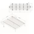 South Shore Hoya Wooden Bed and Rattan Wall-Mounted Headboard Set Queen Black