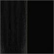 South Shore Hoya Wooden Bed and Rattan Wall-Mounted Headboard Set Queen Black
