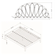 South Shore Hoya Wooden Bed and Rattan Wall-Mounted Headboard Set Queen Black