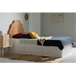 South Shore Bloom Mates Bed and Rattan Shell Headboard Twin White and Natural