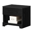 South Shore Primo 1-Drawer Nightstand  Black Oak