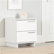 South Shore Cavalleri Nightstand with 2 drawers  Pure White