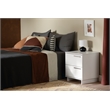South Shore Cavalleri Nightstand with 2 drawers  Pure White