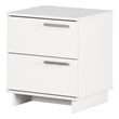 South Shore Cavalleri Nightstand with 2 drawers  Pure White