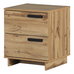 South Shore Cavalleri Nightstand with 2 drawers  Nordik Oak