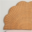 South Shore Bloom Wooden Bed and Rattan Shell Headboard Twin White and Natural