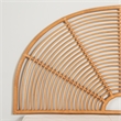 South Shore Bloom Mates Bed and Rattan Rainbow Headboard Full White and Natural