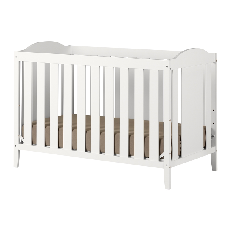 South Shore Sweedi 3 in 1 Convertible Crib  Pure White