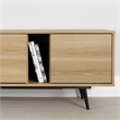 South Shore Mezzy TV Stand with Doors  Natural Ash