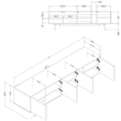 South Shore Mezzy TV Stand with Doors  Natural Ash
