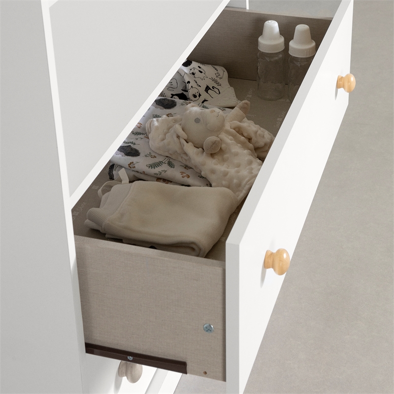 South Shore Sweedi 2-Drawers Changing Table Small Pure White
