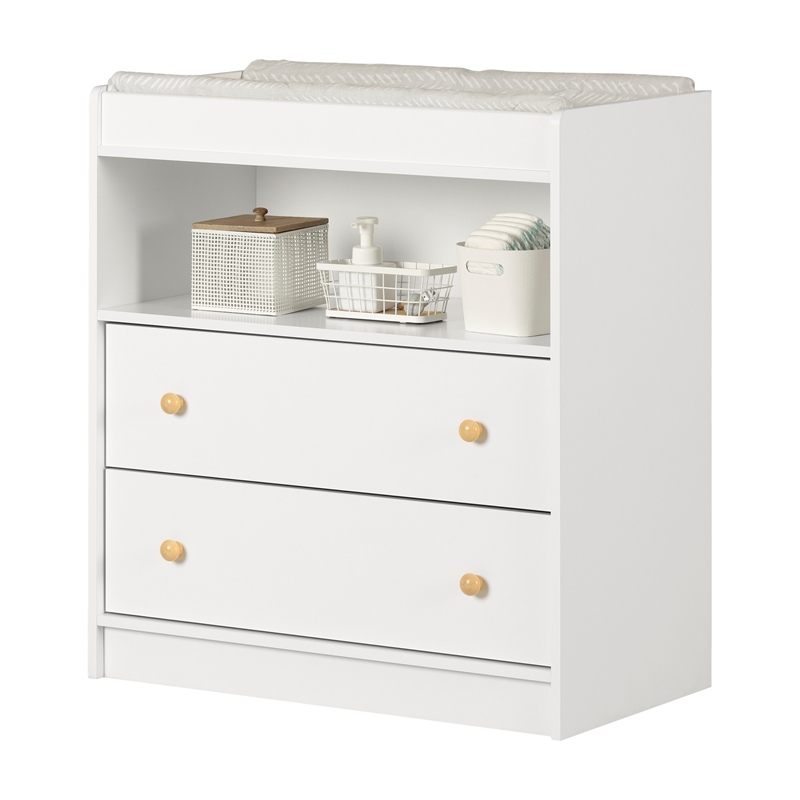 South Shore Sweedi 2-Drawers Changing Table Small Pure White
