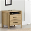 South Shore Gravity 2-Drawer Nightstand  Natural Ash