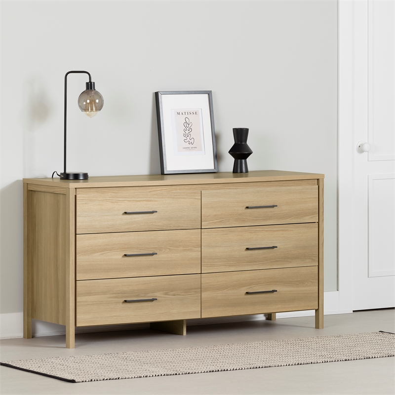 South Shore Gravity 6-Drawer Dresser  Natural Ash