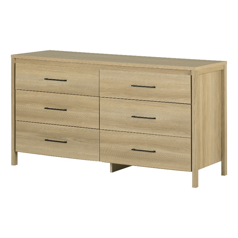 South Shore Gravity 6-Drawer Dresser  Natural Ash