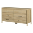 South Shore Gravity 6-Drawer Dresser  Natural Ash