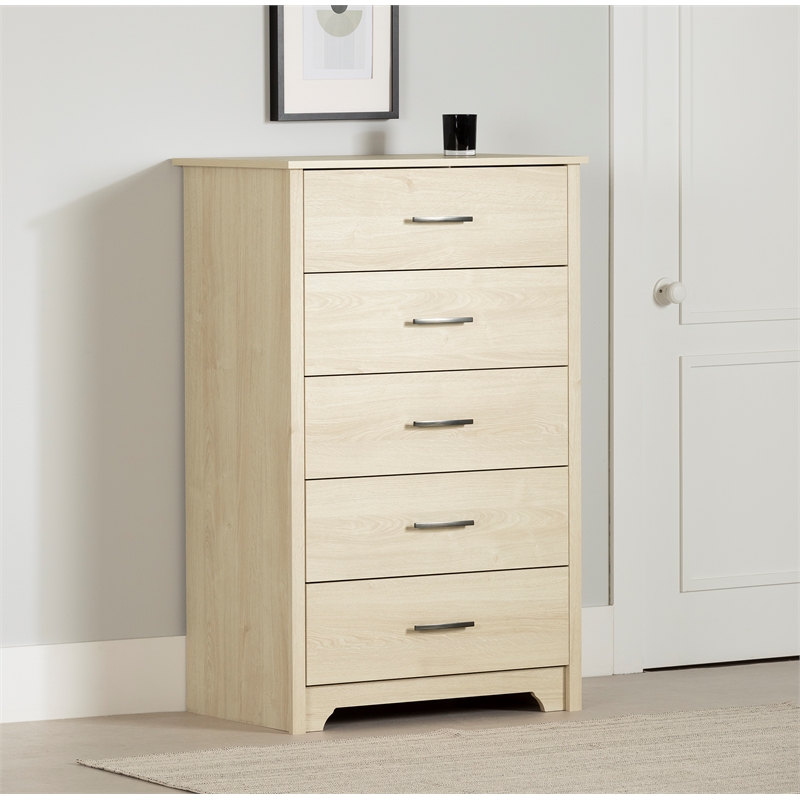 South Shore Fusion 5-Drawer Chest  Bleached Oak