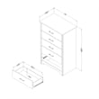 South Shore Fusion 5-Drawer Chest  Bleached Oak