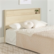 South Shore Fusion Headboard with Storage Shelf Full/Queen Bleached Oak