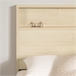 South Shore Fusion Headboard with Storage Shelf Full/Queen Bleached Oak