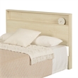 South Shore Fusion Headboard with Storage Shelf Full/Queen Bleached Oak