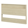 South Shore Fusion Headboard with Storage Shelf Full/Queen Bleached Oak