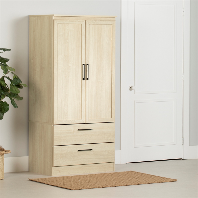 South Shore Haven 2-Door Storage Cabinet  Bleached Oak