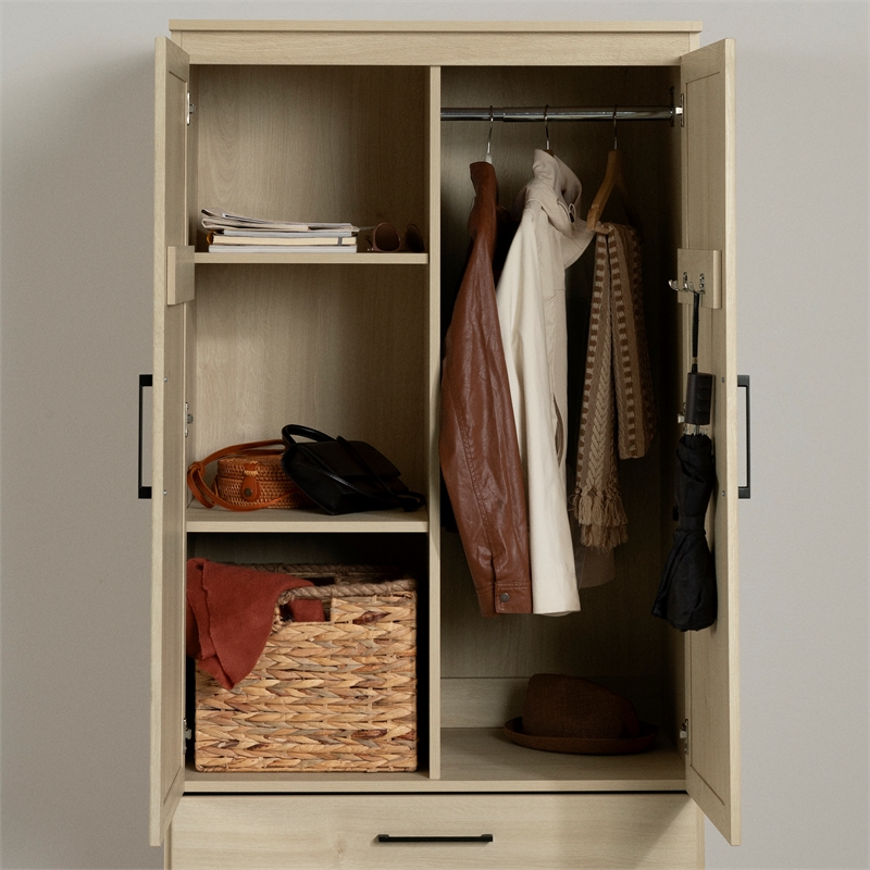 South Shore Haven 2-Door Storage Cabinet  Bleached Oak