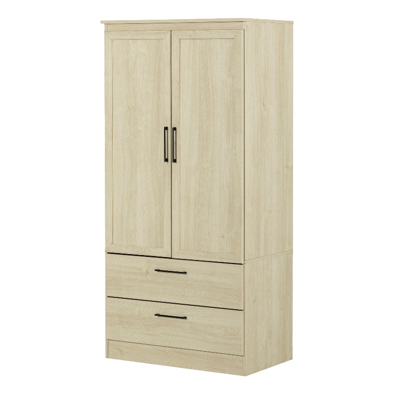 South Shore Haven 2-Door Storage Cabinet  Bleached Oak
