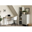 South Shore Milestone Computer Desk  Bleached Oak and White