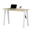 South Shore Milestone Computer Desk  Bleached Oak and White