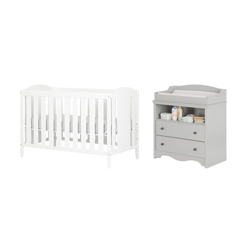 Crib and changing dresser set best sale