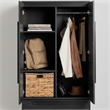 South Shore Haven 2-Door Armoire with Drawers  Black Oak