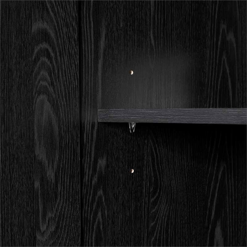 South Shore Haven 2-Door Armoire with Drawers  Black Oak