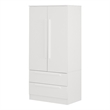 South Shore Haven 2-Door Armoire with Drawers  Pure White
