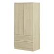 South Shore Haven 2-Door Armoire with Drawers  Bleached Oak