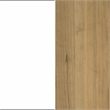 South Shore Toscano 6-Drawer Kitchen Island  Wine Storage White and Maple Nutmeg